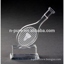 Tennis Shaped Crystal Sports Trophy